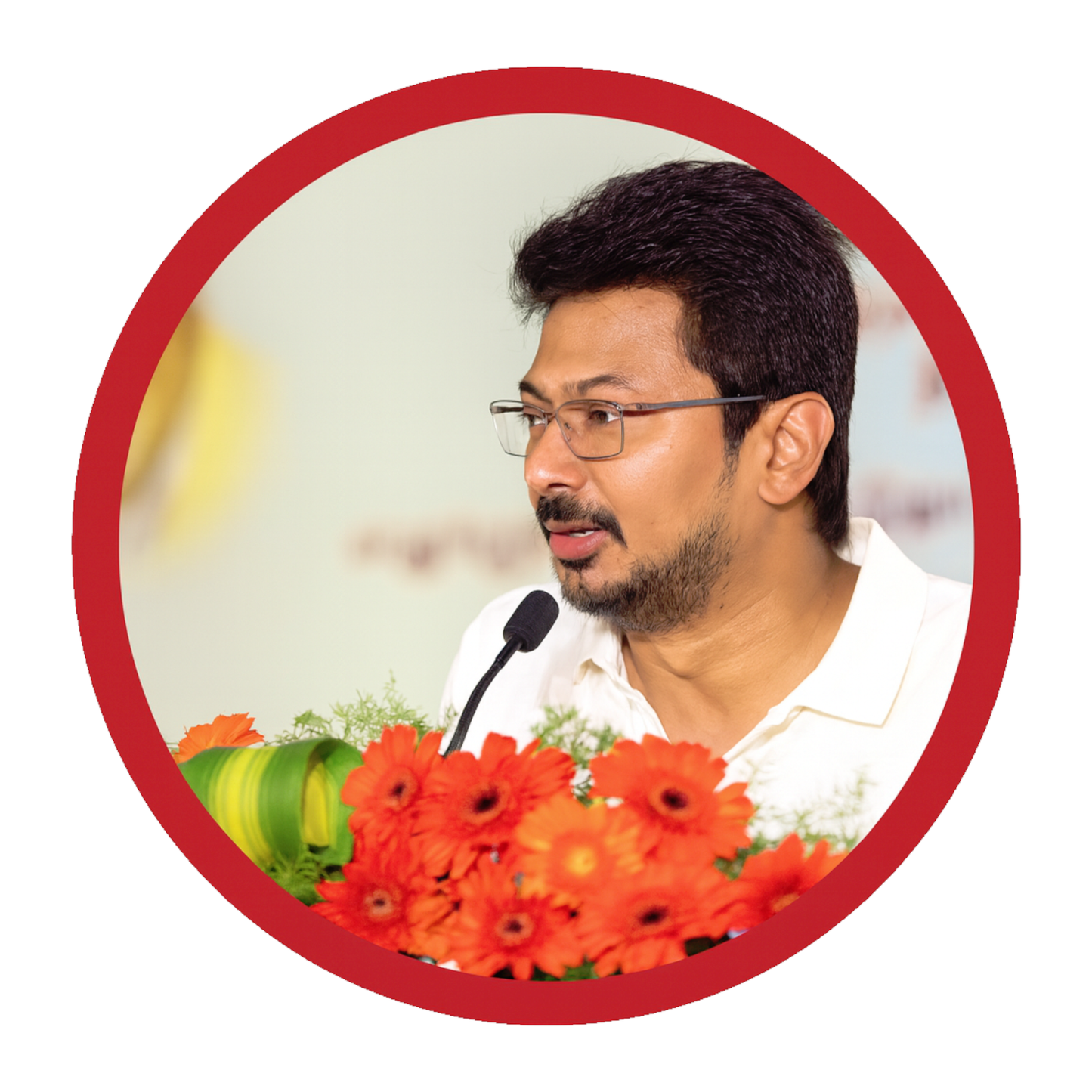 Smeeps Udhayanidhi Stalin Sticker – Premium Portrait Design | 10.16 cm Vinyl Decal | Waterproof & UV Resistant Political Sticker