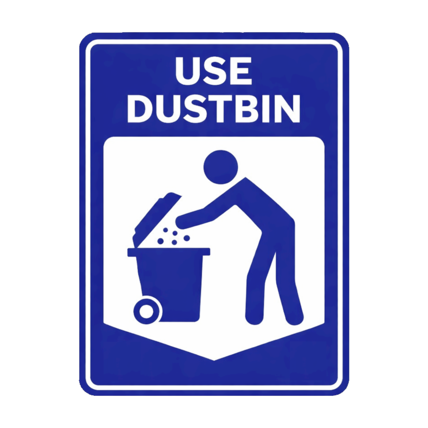 Smeeps Use Dustbin Sticker – 14 × 10.16 cm (5.5 × 4 Inch) Cleanliness Awareness Vinyl Sign | Waterproof UV Resistant Wash Proof Durable