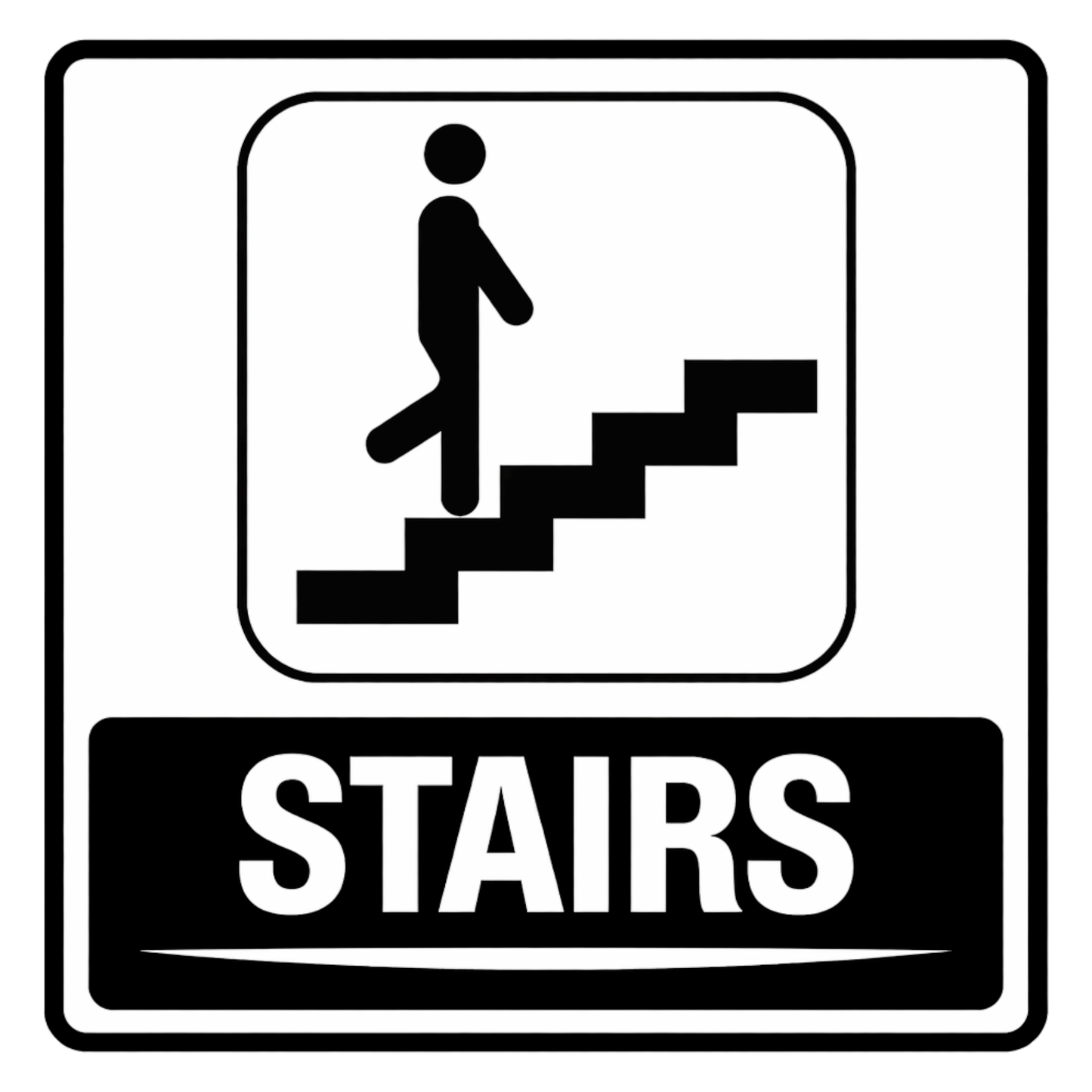Smeeps Stairs Sticker – 12.7 × 12.7 cm (5 × 5 Inch) Staircase Direction Vinyl Sign | Waterproof UV Resistant Wash Proof Durable