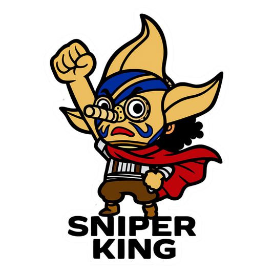 Smeeps Sniper King Sticker – 10.42 x 7.62 cm Car & Bike Vinyl Decal | One Piece Usopp Superhero Mask Design | Waterproof & UV Resistant