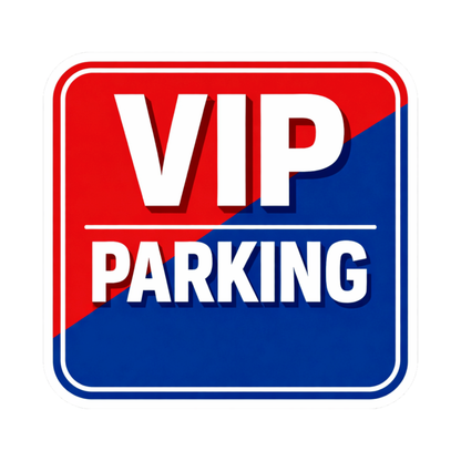 Smeeps VIP Parking Sign Sticker – 16.01 × 15.24 cm (6.3 × 6 Inch) Waterproof Vinyl Parking Sticker | UV Resistant Washproof VIP Parking Sign Board Decal for Garage, Parking Area, Office & Commercial Use | Pack of 1