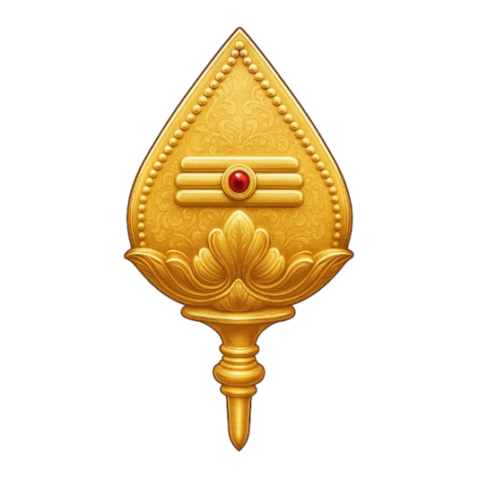 Smeeps Elegant Golden Vel with Thiruneer Symbol Sticker | 19.05 x 10.16 cm | For Car