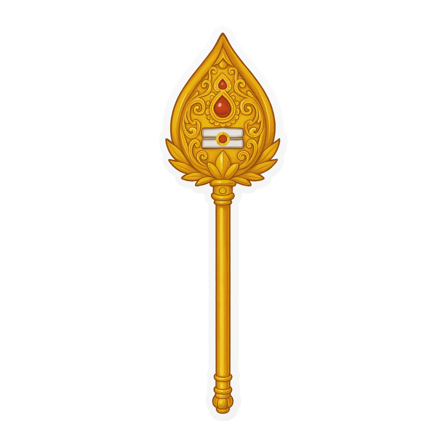 Smeeps Lord Murugan Vel Sticker – 12.7 x 4.1 cm Golden Vel Weapon Decal | Divine Hindu Spiritual Car & Bike Sticker | Waterproof & UV-Resistant Vinyl