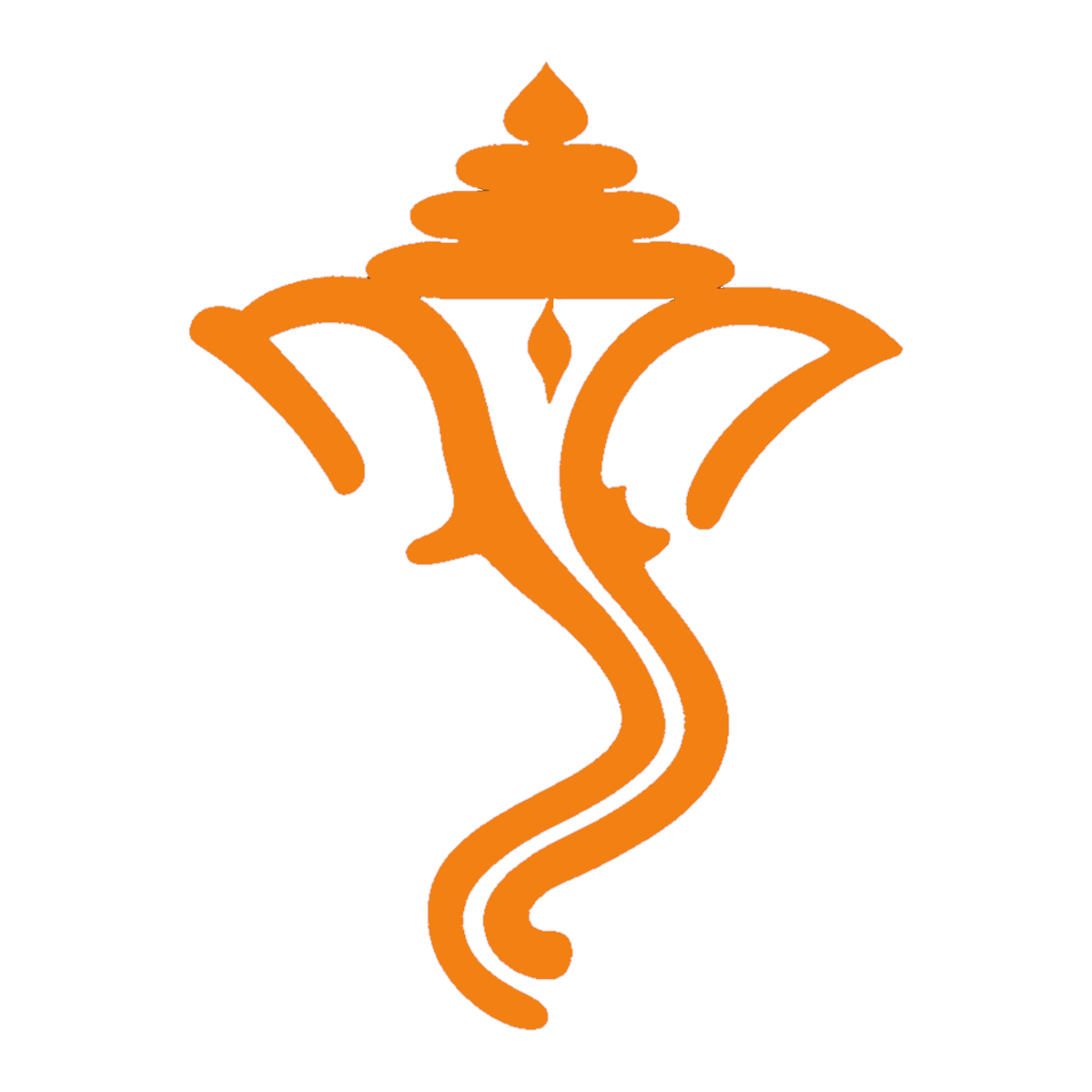 Smeeps Lord Ganesha Symbol Vinyl Sticker – 10.93 × 7.62 cm (4.3 × 3 Inch) Waterproof Bike & Car Decal | Minimal Ganpati Logo Sticker | UV Resistant Wash Proof | Pack of 1