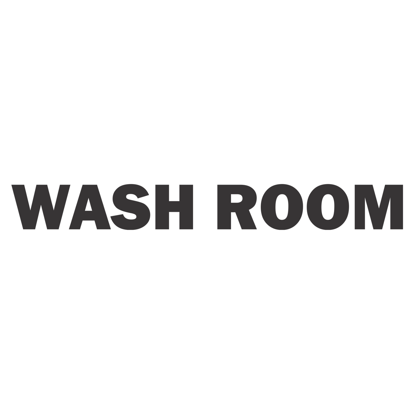 Smeeps Wash Room Sticker – 17 x 2 cm Waterproof Vinyl Door Label | Bold & Clear Text | Office, Home & Commercial Use
