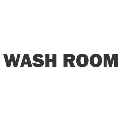 Smeeps Wash Room Sticker – 17 x 2 cm Waterproof Vinyl Door Label | Bold & Clear Text | Office, Home & Commercial Use