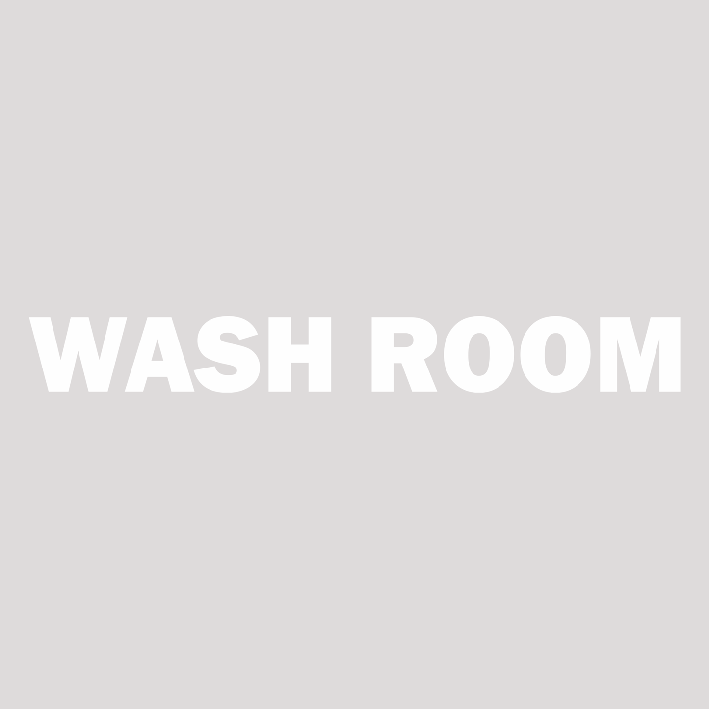 Smeeps Wash Room Door Sticker – 17 x 2 cm Waterproof Vinyl Label | Office & Home Signage | Durable, Easy-to-Read White Lettering