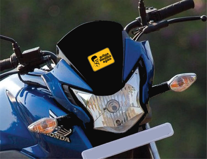 Smeeps Tamilaga Vettri Kazhagam Vijay Sticker – 8.8 x 6.3 cm Rectangular Bike & Car Vinyl Decal | Yellow TVK Theme | Waterproof & Durable Sticker