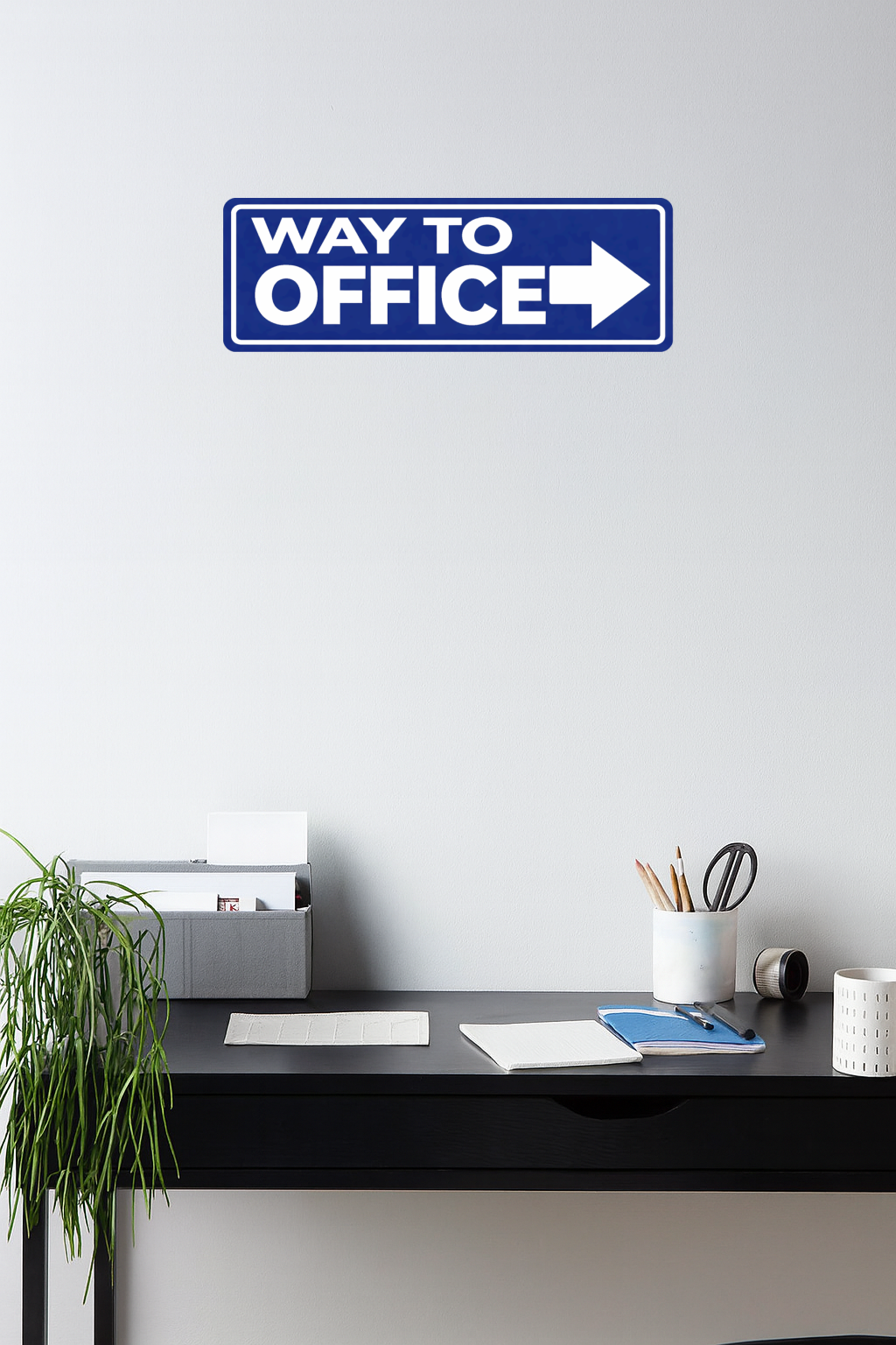 Smeeps Way to Office Direction Arrow Sticker – 12.7 × 4.32 cm (5 × 1.7 Inch) Office Guidance Vinyl Sign | Waterproof UV Resistant Wash Proof Durable