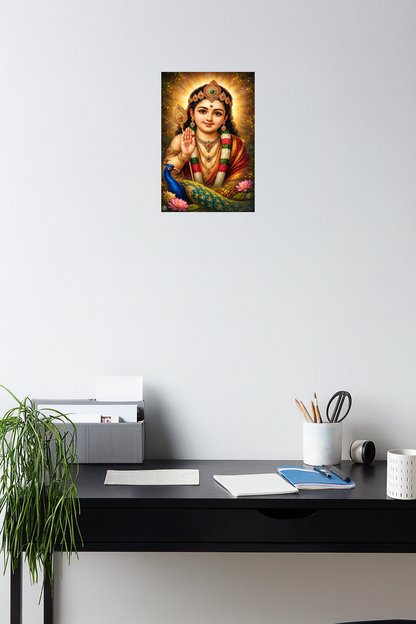 Smeeps Lord Murugan A4 Wall Poster Set – 29.7 × 21 cm (11.69 × 8.27 Inch) Premium Art Print | 300 GSM Thick Paper | NOT GUMMING | Waterproof UV Resistant Wash Proof | Pack of 10