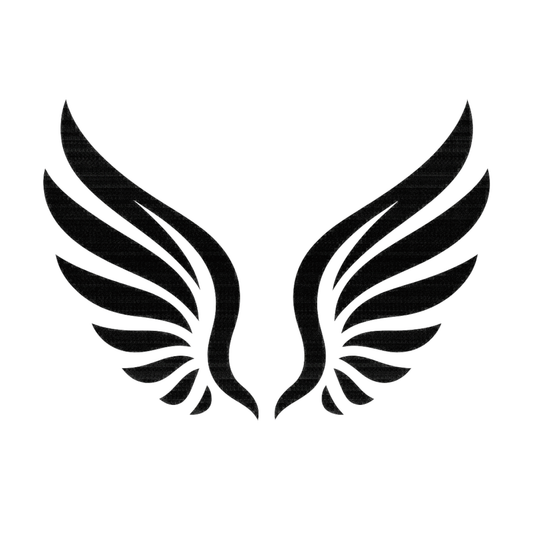Smeeps Angel Wings Sticker – 11.43 x 8.13 cm Car & Bike Vinyl Decal | Stylish Black Wing Design | Waterproof & Durable