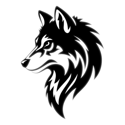 Smeeps Tribal Wolf Head Car Sticker – Sharp Look Design – 12.5 x 17 cm | Waterproof, UV-Proof Vinyl for Cars