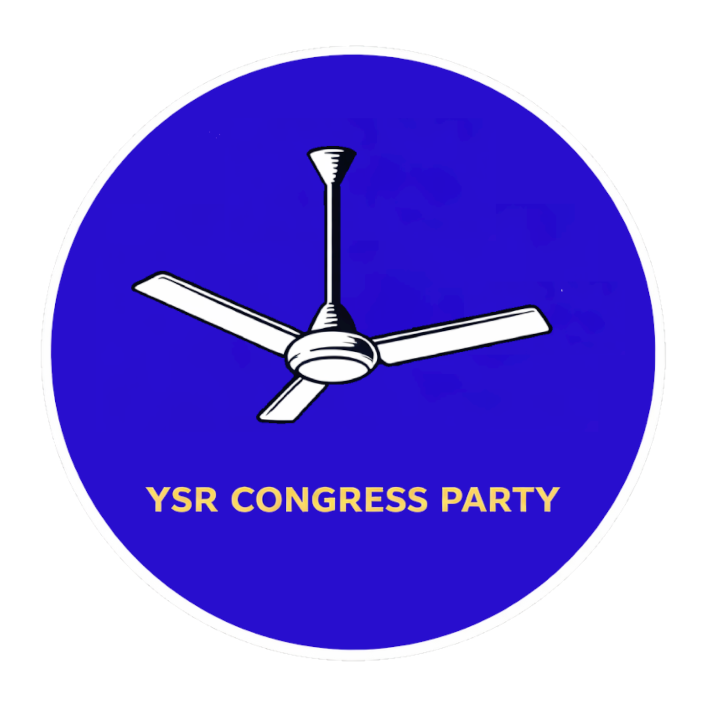 Smeeps YSR Congress Party Fan Symbol Vinyl Sticker – 10.16 × 10.16 cm (4 × 4 Inch) Waterproof Round Political Car Bike Laptop Sticker | UV Resistant Wash Proof Decal | Pack of 1