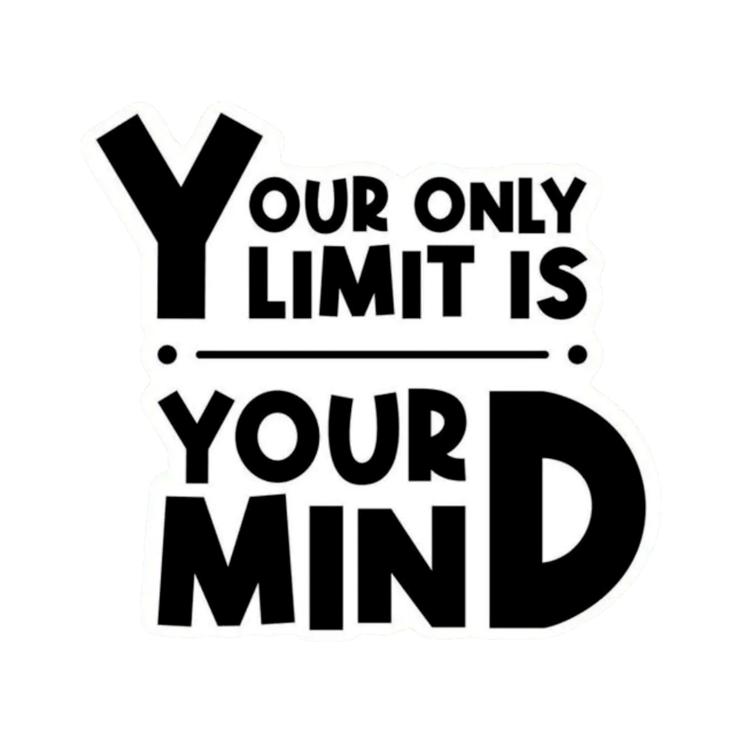 Smeeps “Your Only Limit Is Your Mind” Motivational Sticker – Premium Vinyl Decal for Car, Bike, Laptop | Waterproof & Durable