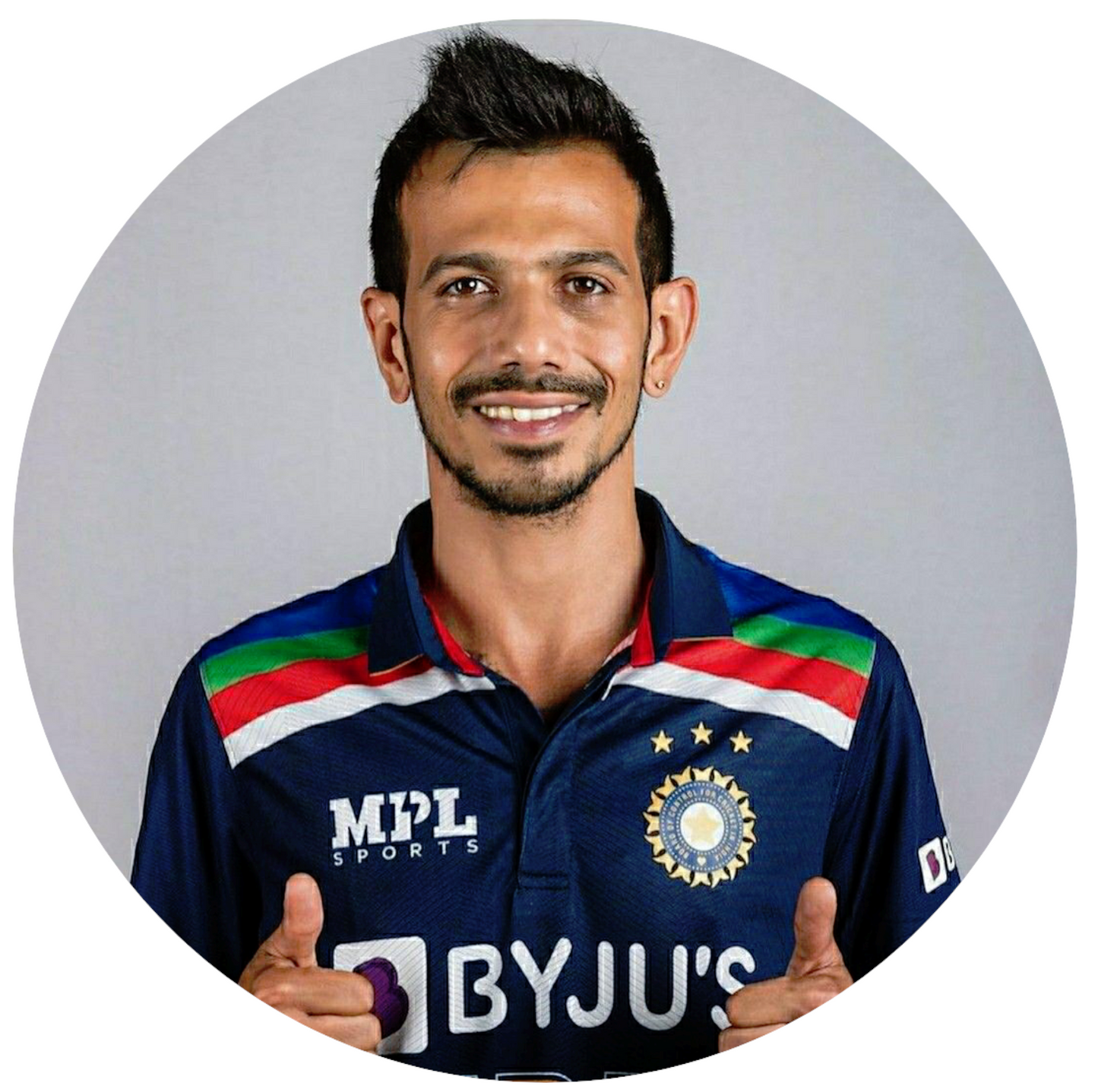 Smeeps Yuzvendra Chahal Sticker – 10.16 cm (4 Inch) Indian Cricket Star Fan Vinyl Decal | Waterproof UV Resistant Round Car & Bike Sticker