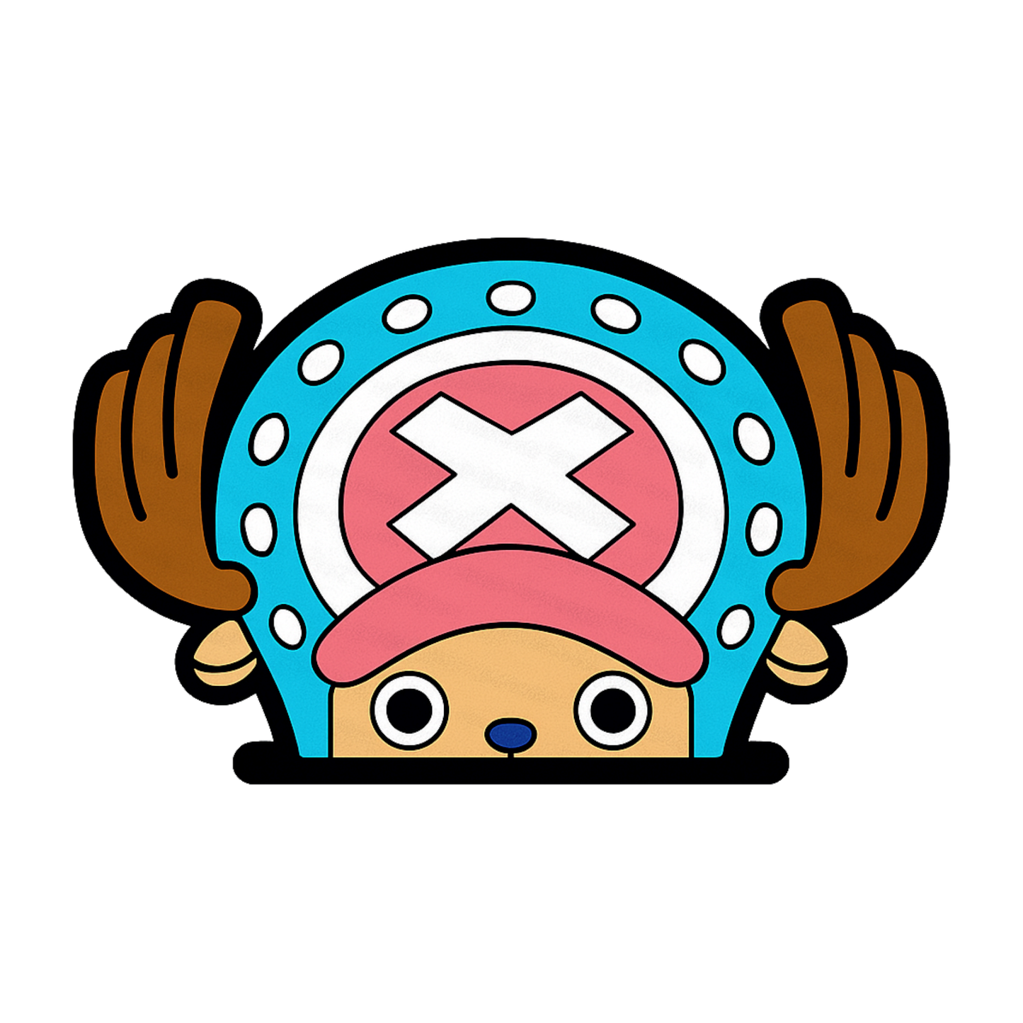 Smeeps Chopper Peeking Sticker – 11.94 x 7.62 cm Car Rear Glass Peek Decal | Cute One Piece Anime Vinyl | Waterproof & UV-Resistant