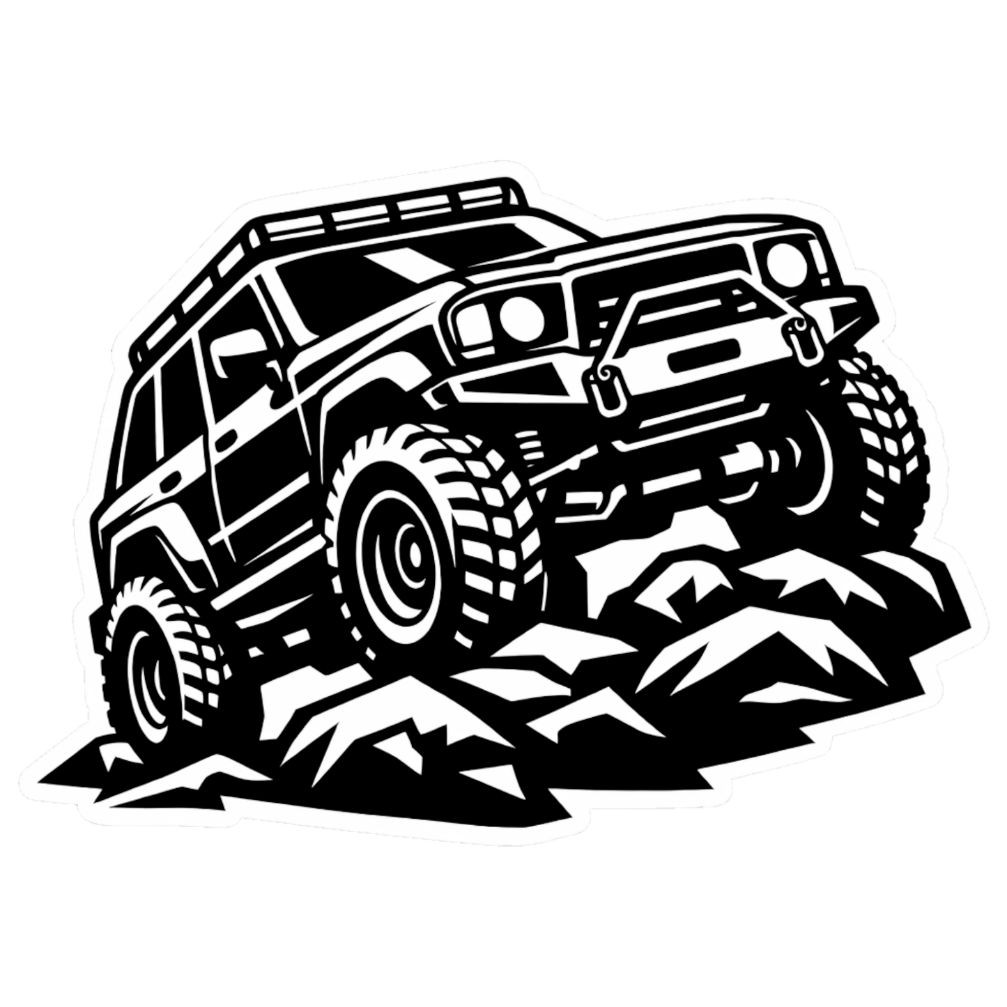 Smeeps Off Road SUV Vinyl Sticker – 11.43 × 7.88 cm (4.5 × 3.1 Inch) Waterproof 4x4 Adventure Car Sticker | UV Resistant Off-Road Jeep Decal | Pack of 1