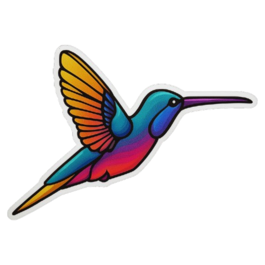 Smeeps Kingfisher Sticker – 10.16 x 14 cm Vibrant Bird Design | Multicolor Car Decal | Waterproof & Fade Resistant