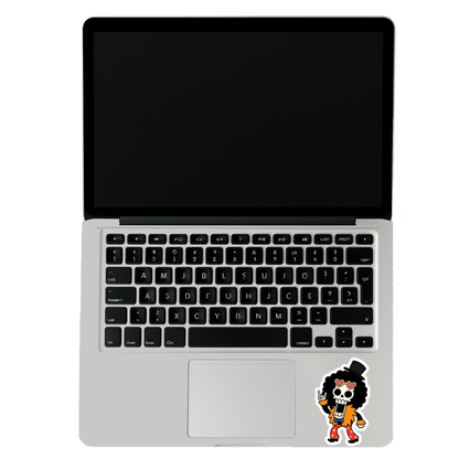 Smeeps Brook Skeleton Sticker – 11.94 x 7.62 cm Car & Bike Vinyl Decal | One Piece Anime Design | Waterproof & UV-Resistant