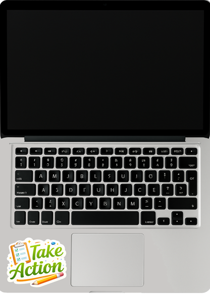 Smeeps Take Action Sticker – 10.16 × 8.39 cm (4 × 3.3 Inch) Motivational Quote Vinyl Sticker | Waterproof UV Resistant Wash Proof Durable