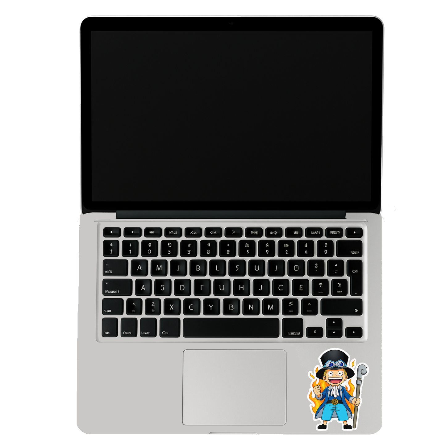 Smeeps Sabo Chibi Sticker – 10.16 x 7.62 cm Fire Anime Vinyl Decal | Cute One Piece Character | Waterproof & UV Resistant for Bikes, Cars & Laptops
