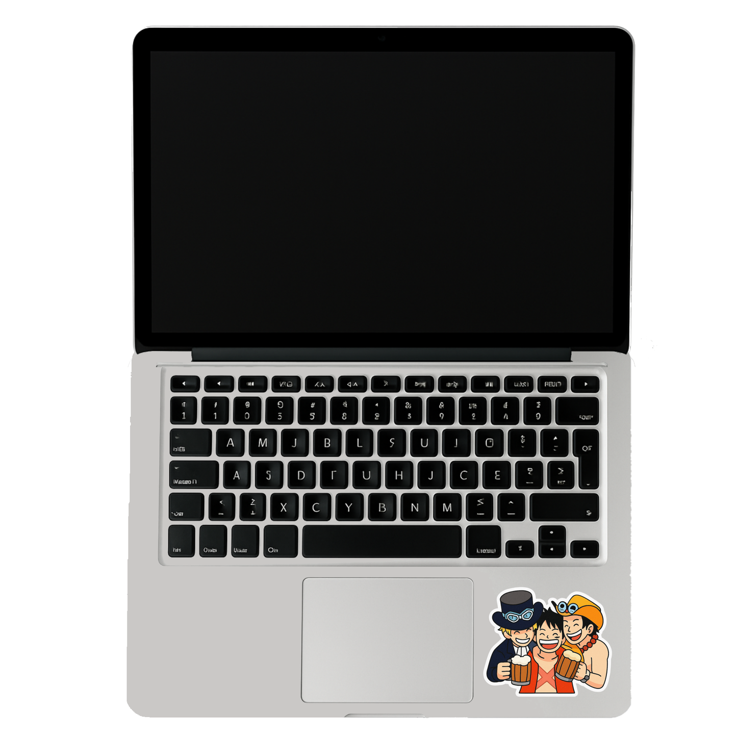 Smeeps One Piece Brothers Sticker – Luffy, Ace & Sabo Chibi Design | 10.16 x 8.64 cm Car & Bike Vinyl Decal | Waterproof & UV-Proof Anime Sticker