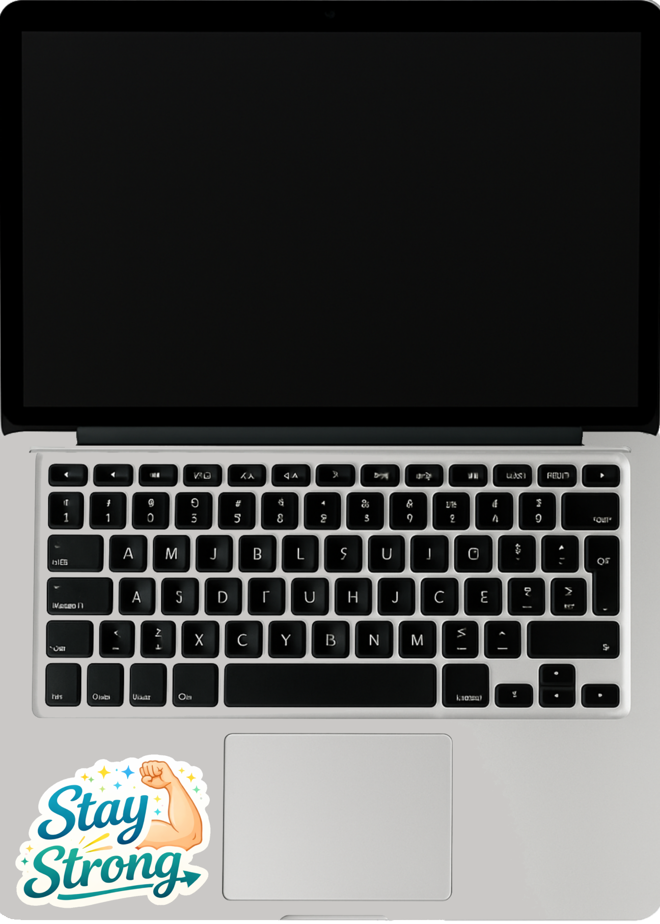 Smeeps Stay Strong Sticker – 10.16 × 7.88 cm (4 × 3.1 Inch) Motivational Quote Vinyl Sticker | Waterproof UV Resistant Wash Proof Durable