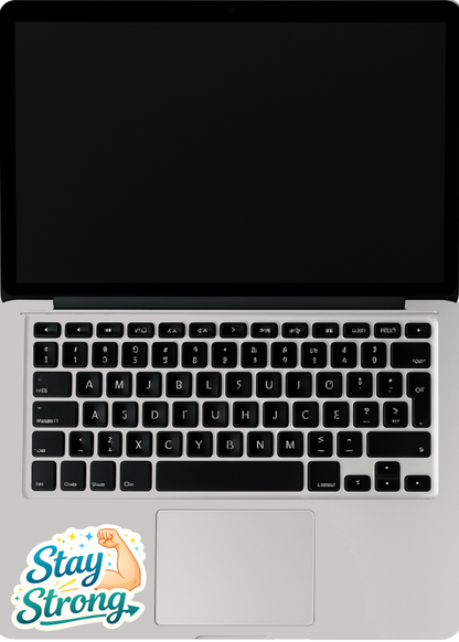 Smeeps Stay Strong Sticker – 10.16 × 7.88 cm (4 × 3.1 Inch) Motivational Quote Vinyl Sticker | Waterproof UV Resistant Wash Proof Durable