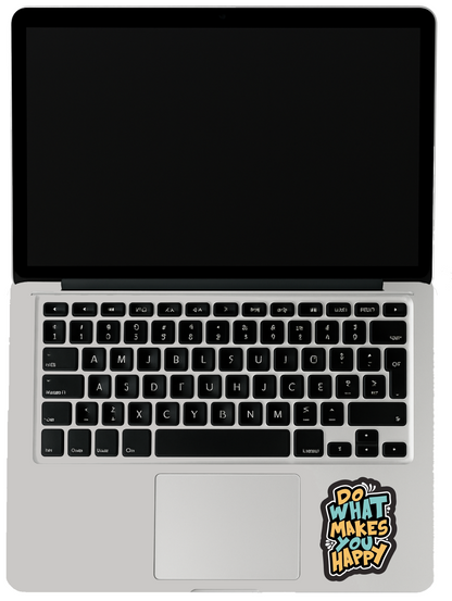 Smeeps "Do What Makes You Happy" Motivational Sticker – 10.16 x 7.62 cm Vinyl Decal | Positive Quote Car & Bike Sticker | Waterproof & Durable