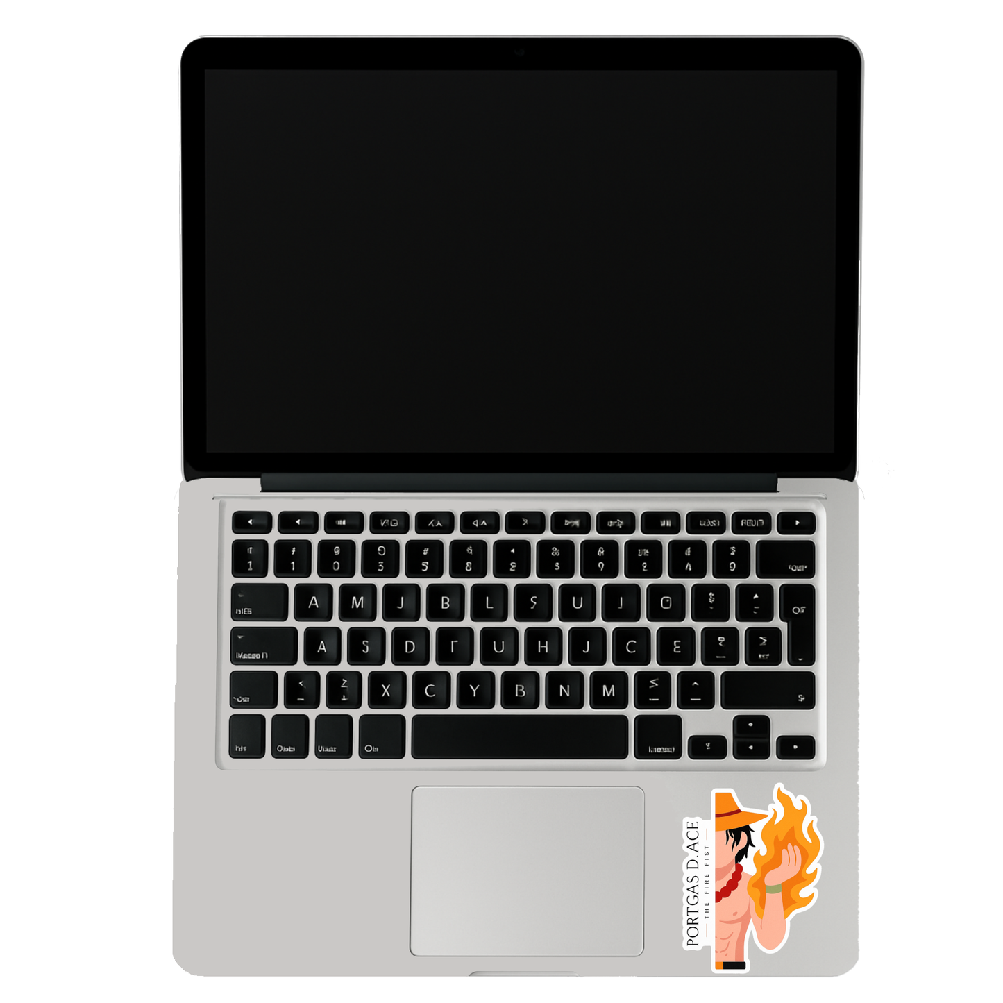 Smeeps Portgas D. Ace Fire Fist Sticker – 10.16 x 7.62 cm Anime Car & Bike Decal | One Piece Inspired Waterproof Vinyl