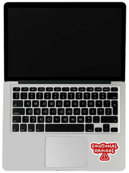Smeeps “Emotional Damage” Sticker – 11.18 x 7.62 cm Funny Meme Vinyl Decal | Red Warning Style Design | Waterproof & UV-Resistant Car, Bike & Laptop Sticker