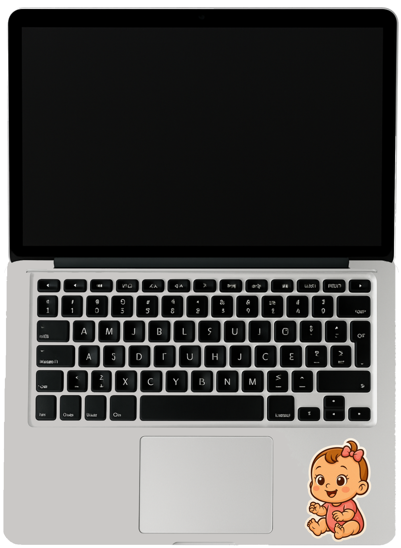 Smeeps Cute Baby Girl Sticker – 11.43 x 7.62 cm Adorable Cartoon Infant Decal | Nursery, Kids Room & School Use | Waterproof Vinyl