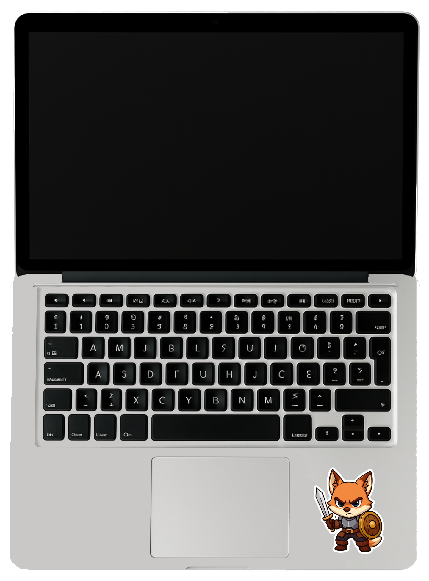 Smeeps Warrior Fox Sticker – 10.16 x 8.13 cm Car & Bike Vinyl Decal | Cute Samurai Fox Warrior | Waterproof & UV Resistant