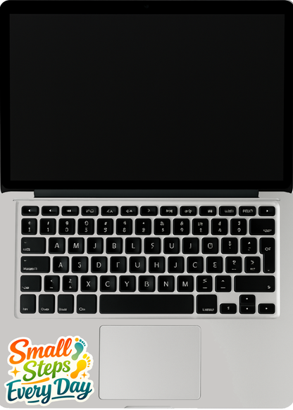 Smeeps Small Steps Every Day Sticker – 10.16 × 7.88 cm (4 × 3.1 Inch) Motivational Quote Vinyl Sticker | Waterproof UV Resistant Wash Proof Durable