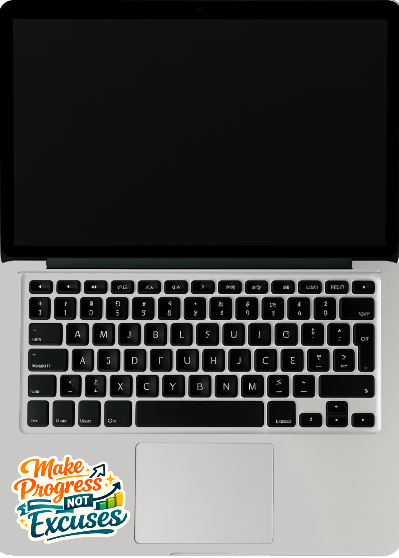 Smeeps Make Progress Not Excuses Sticker – 10.16 × 8.89 cm (4 × 3.5 Inch) Motivational Quote Vinyl Sticker | Waterproof UV Resistant Wash Proof Durable