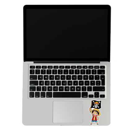 Smeeps Luffy Pirate Flag Sticker – 11.94 x 6.35 cm Car & Bike Decal | One Piece Anime Vinyl | Waterproof & UV Resistant