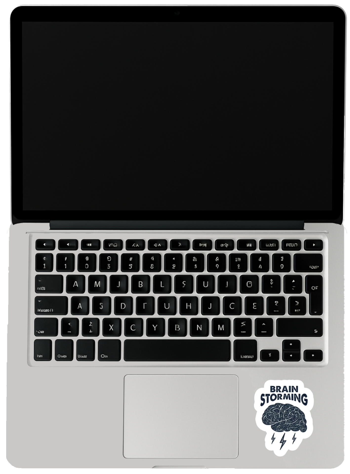 Smeeps “Brain Storming” Sticker – 7.88 x 10.16 cm Creative Thinking Vinyl Decal | Brain & Lightning Design | Waterproof & UV-Resistant Car, Laptop & Bike Sticker