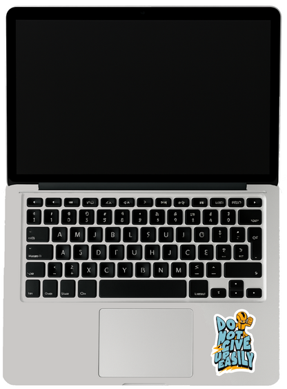 Smeeps “Do Not Give Up Easily” Sticker – 7.62 x 10.93 cm Motivational Fighter Vinyl Decal | Determination & Strength Design | Waterproof & UV-Resistant Car, Bike & Laptop Sticker