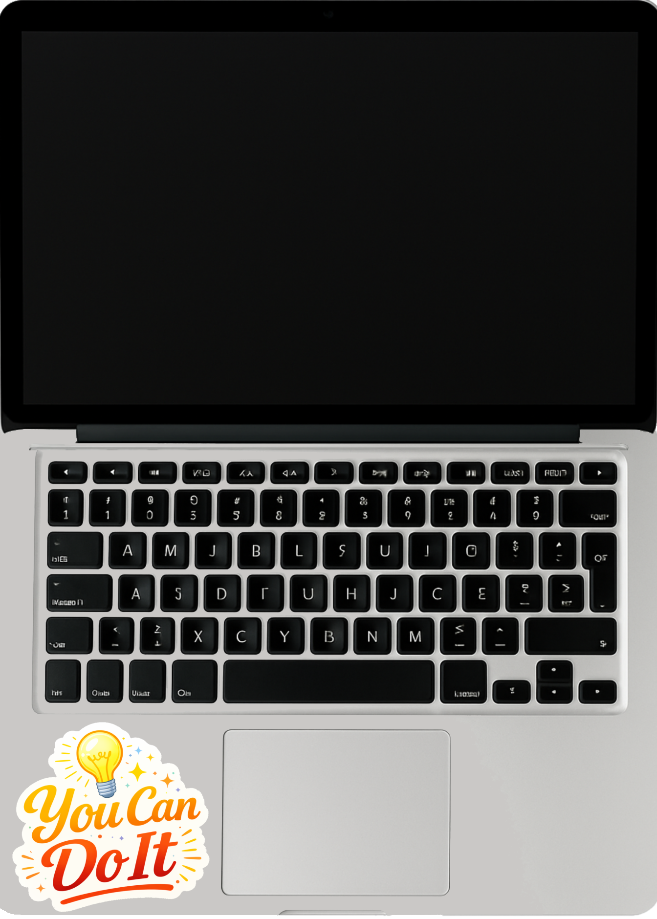 Smeeps You Can Do It Sticker – 10.16 × 9.66 cm (4 × 3.8 Inch) Motivational Quote Vinyl Sticker | Waterproof UV Resistant Wash Proof Durable