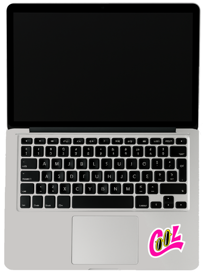 Smeeps “COOL” Sunglasses Sticker – 10.16 x 9.15 cm Trendy Neon Style Vinyl Decal | Retro Pink & Yellow Design | Waterproof & UV-Resistant Car, Bike & Laptop Sticker