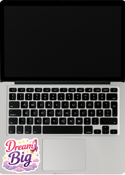 Smeeps Dream Big Sticker – 10.16 × 9.15 cm (4 × 3.6 Inch) Motivational Quote Vinyl Sticker | Waterproof UV Resistant Wash Proof Durable