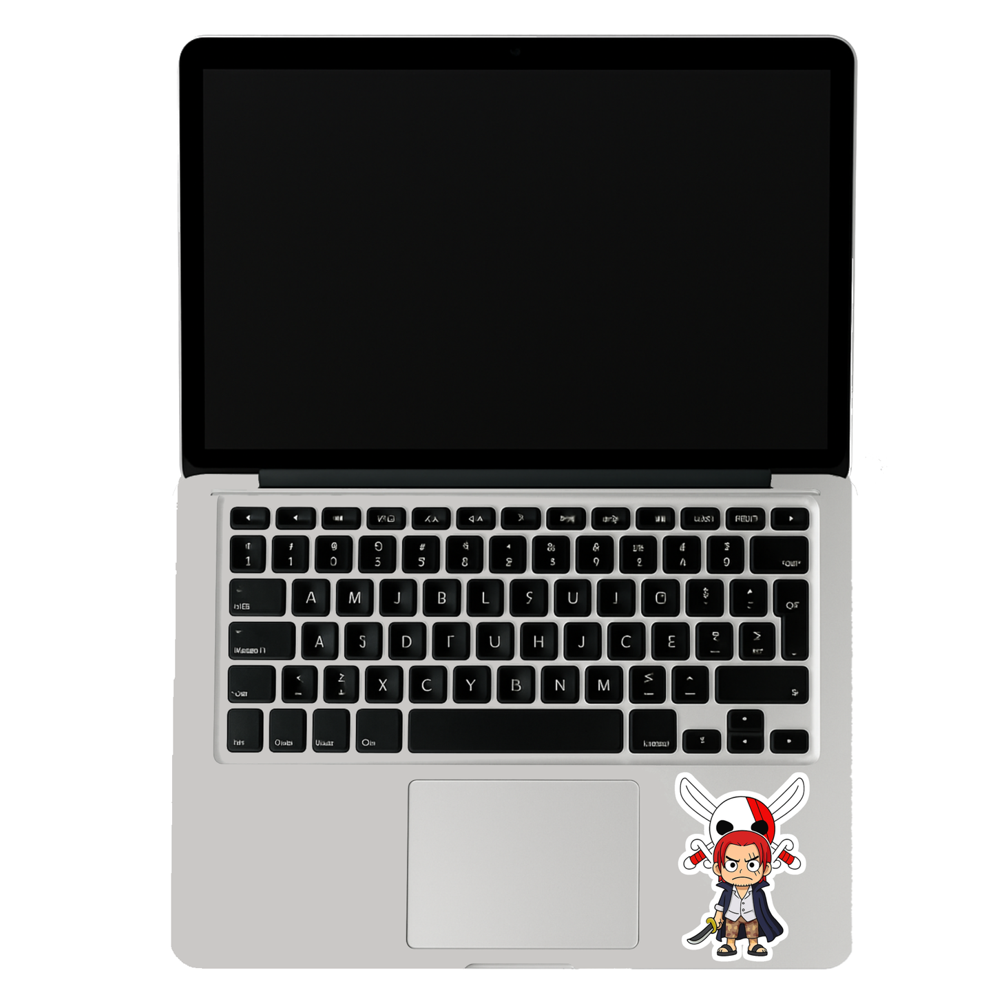 Smeeps Red-Haired Shanks Sticker – 10.42 x 7.62 cm Car & Bike Vinyl Decal | Chibi Pirate Captain Design | Waterproof & UV Resistant