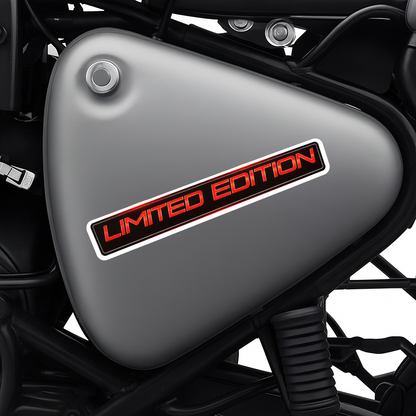 Smeeps Limited Edition Sticker – 12.7 × 6.35 cm (5 × 2.5 Inch) Premium Vinyl Decal | Sporty Red Typography Bike Design | Waterproof UV Resistant Wash Proof | Pack of 1
