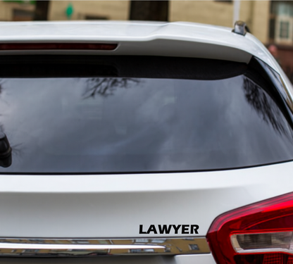 Smeeps LAWYER Text Sticker – 20 x 3 cm Professional Black Vinyl Decal | Car and Bike Label | Bold Identity Sticker | Waterproof and UV-Resistant Design