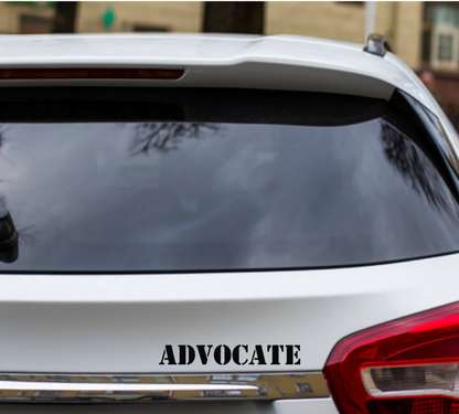 Smeeps ADVOCATE Sticker – 21 x 3 cm Black Name Plate Decal | Office Door & Cabin Label | Waterproof & Durable Vinyl