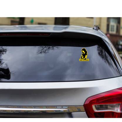 Smeeps Bump On Board Sticker – 14 x 12.7 cm Car & Bike Safety Vinyl Decal | High-Visibility Yellow Design | Waterproof & Durable