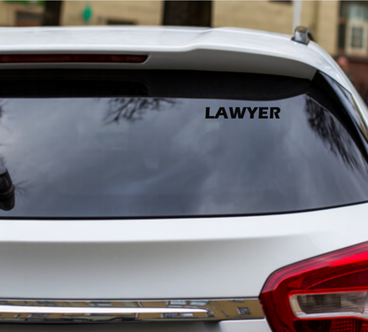 Smeeps LAWYER Text Sticker – 20 x 3 cm Professional Black Vinyl Decal | Car and Bike Label | Bold Identity Sticker | Waterproof and UV-Resistant Design