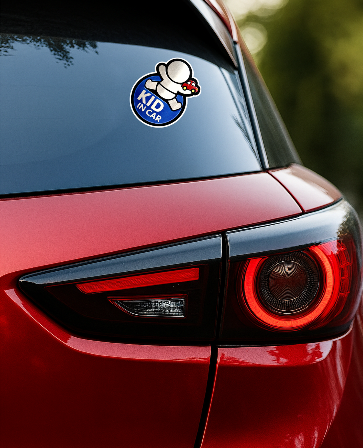 Smeeps Kid In Car Sticker – 12.7 × 12.7 cm (5 × 5 Inch) Waterproof Vinyl Safety Sticker for Cars | Cute Child Safety Car Decal | UV Resistant | Pack of 1