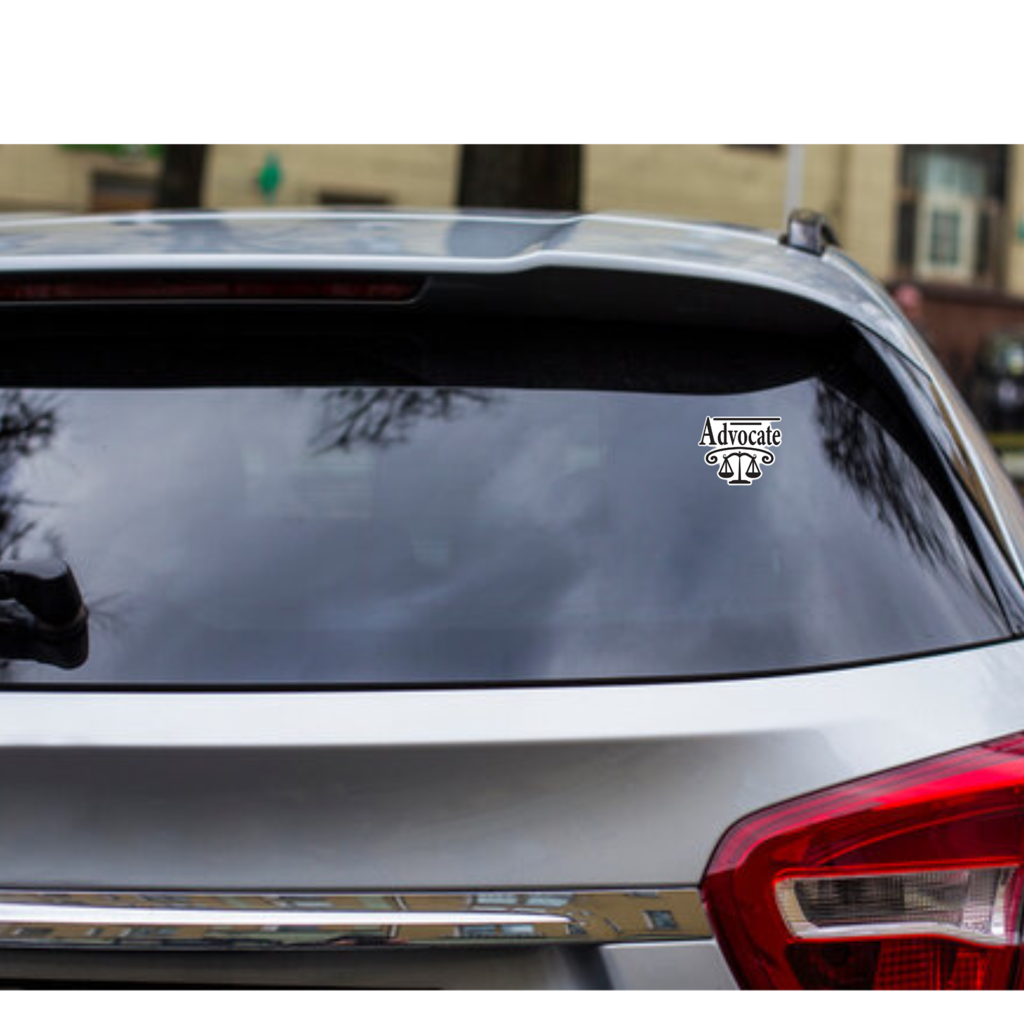 Smeeps Advocate Car Sticker – Text & Scales Design – 12 x 10 cm | Premium Vinyl Decal for Cars