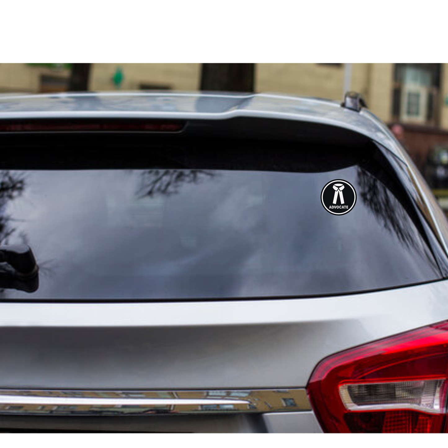 Smeeps Advocate Symbol Vinyl Sticker – 15.24 cm Round Black & White Lawyer Decal | Legal Professional Identity Tag for Car, Office, Laptop | Waterproof & UV-Resistant